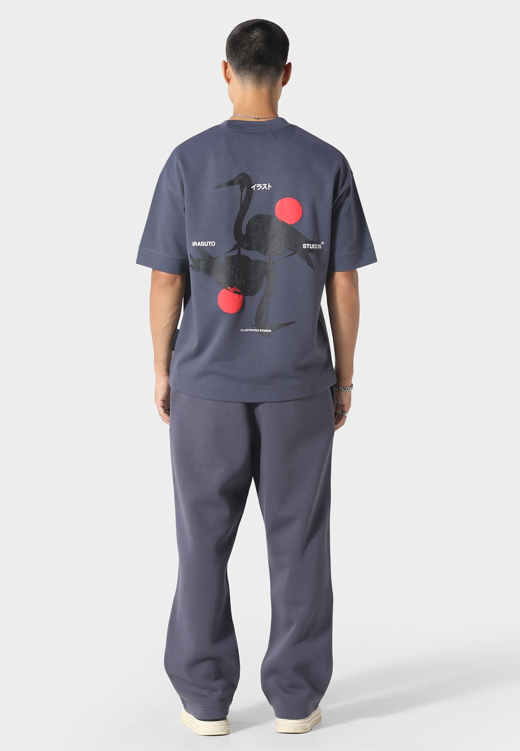 Irasuto Studios Crane Sea Blue T-Shirt